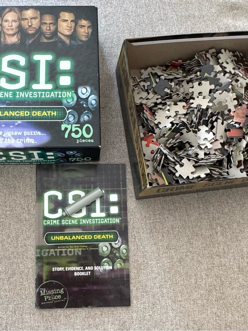 CSI: Unbalanced Death 750-Piece Puzzle — Black & Green